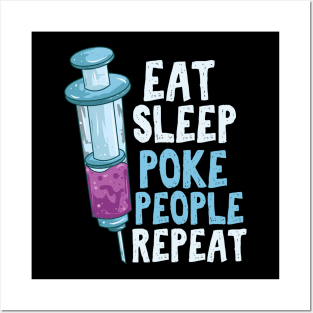 Eat Sleep Poke People Repeat Posters and Art